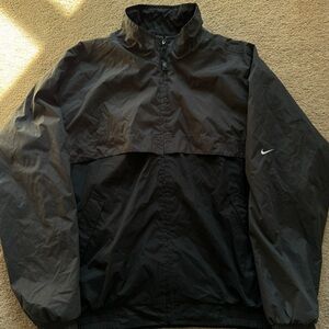 Nike Black Gray Windbreaker Jacket Large